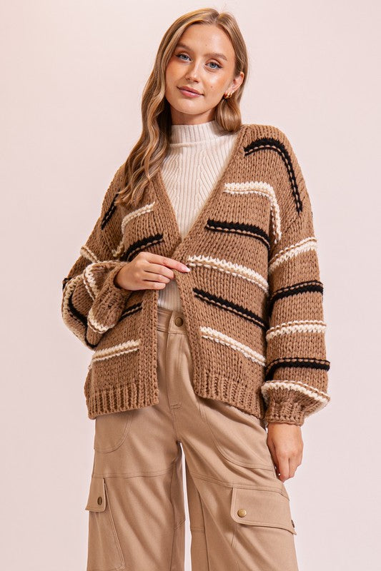 Mindy Cozy Striped Cardigan