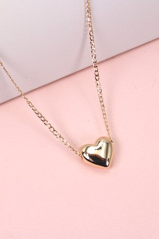 Presley Puff Heart Necklace