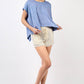 Short Sleeve Washed Comfy Knit Top