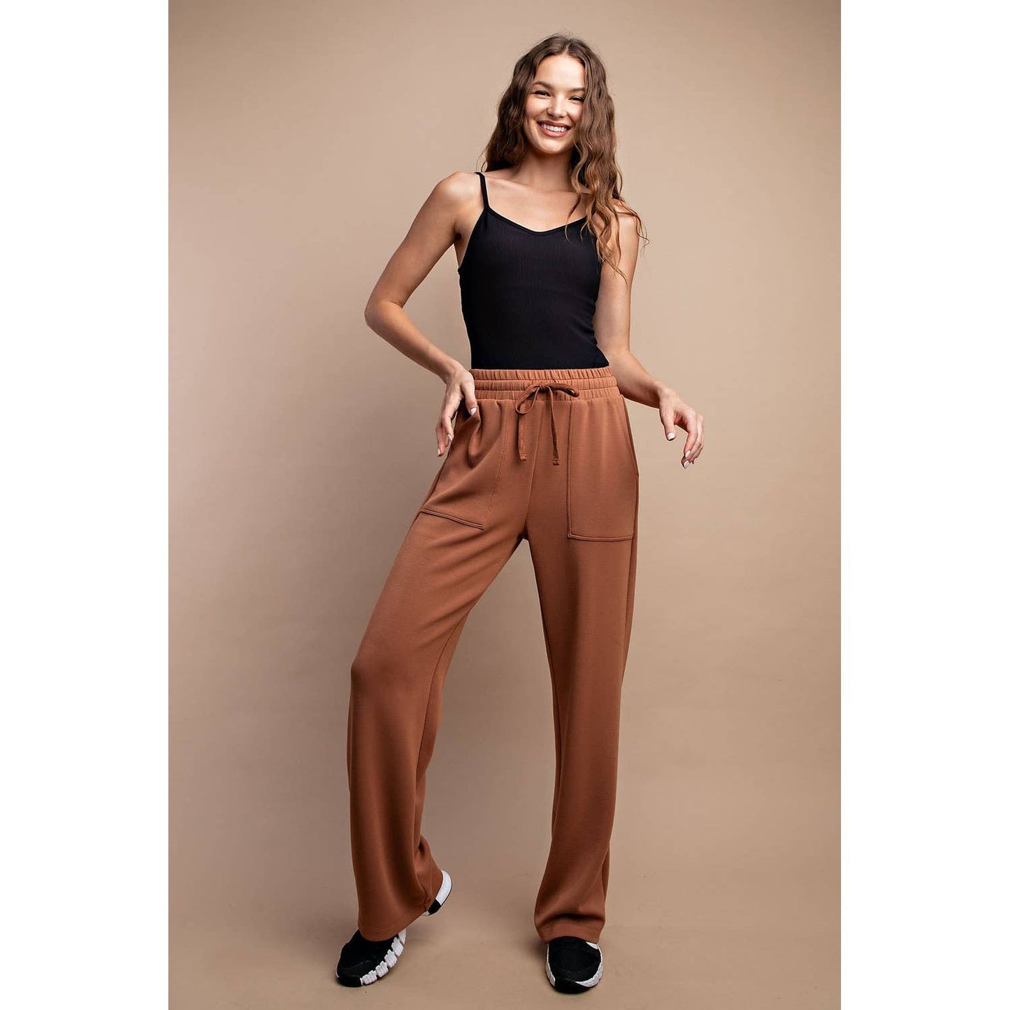 MODAL STRAIGHT LOUNGE PANTS W/ POCKETS Small-3xl