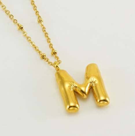 Balloon Alphabet Pendant Necklace