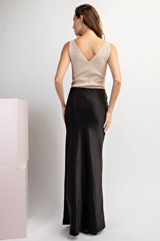 Mallory Satin Maxi Skirt