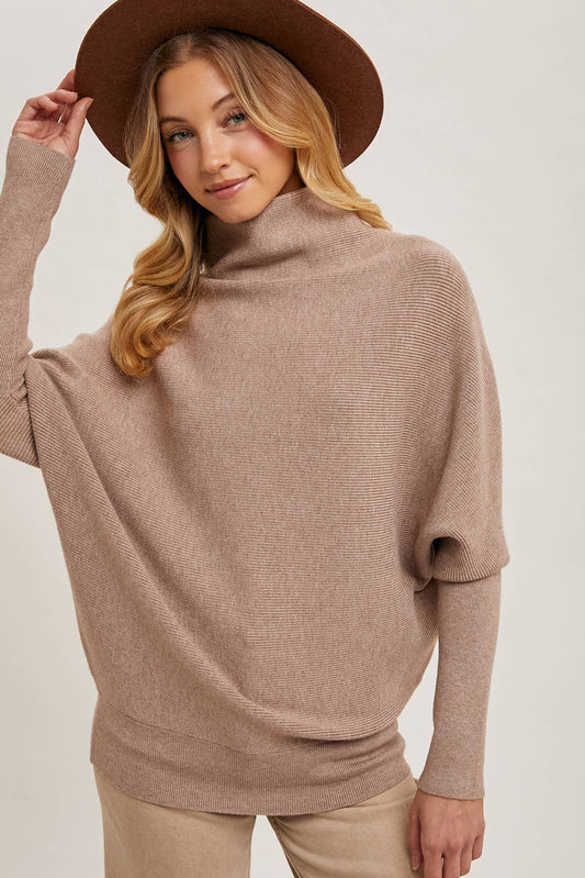 SLOUCH NECK DOLMAN PULLOVER