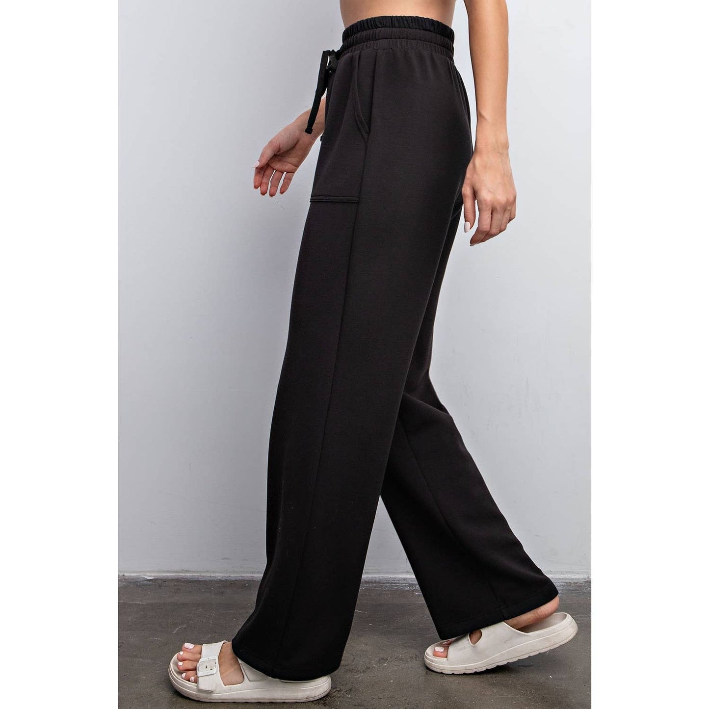 MODAL STRAIGHT LOUNGE PANTS W/ POCKETS Small-3xl