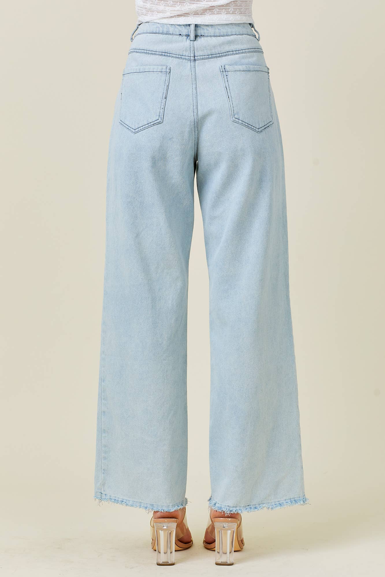 Pearl Trim Denim Pants