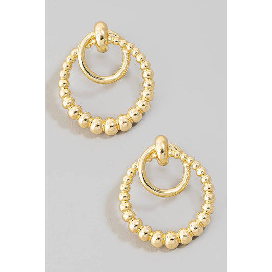 Double Bead Ring Earrings