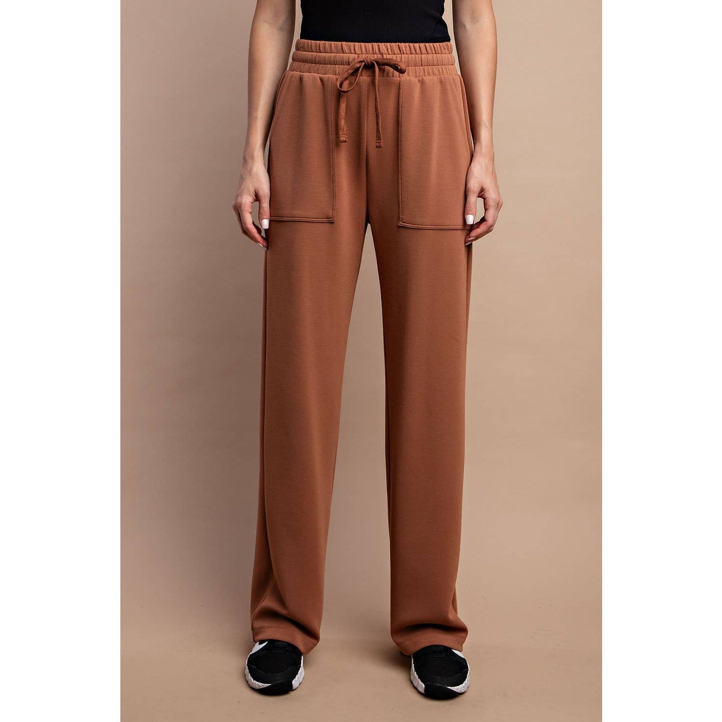 MODAL STRAIGHT LOUNGE PANTS W/ POCKETS Small-3xl