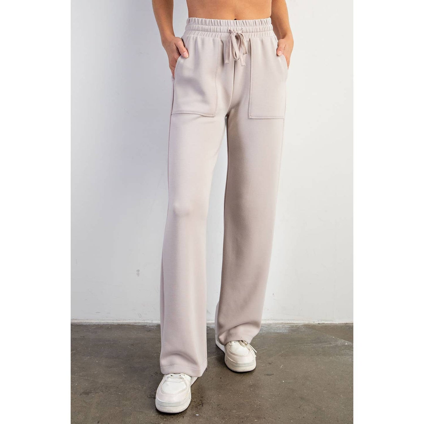 MODAL STRAIGHT LOUNGE PANTS W/ POCKETS Small-3xl