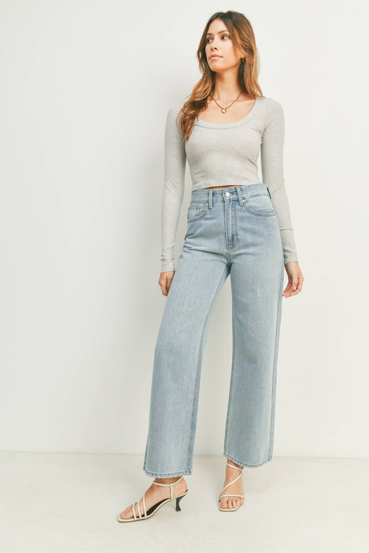 Just Black Denim Lightweight Slouchy Wide Leg