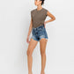 Vervet HIGH RISE ZIPPER UP DENIM SHORTS