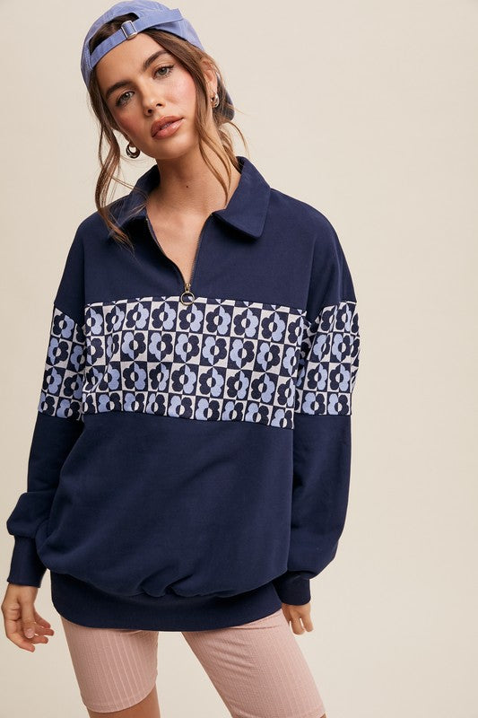 Daisy Mae Navy Pullover