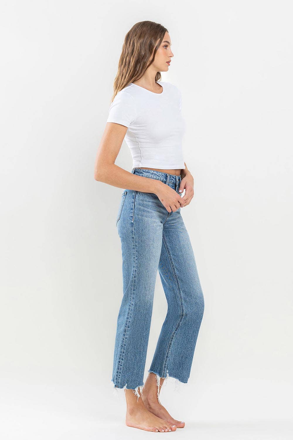 Vervet Victorious HIGH RISE CROP WIDE LEG JEAN