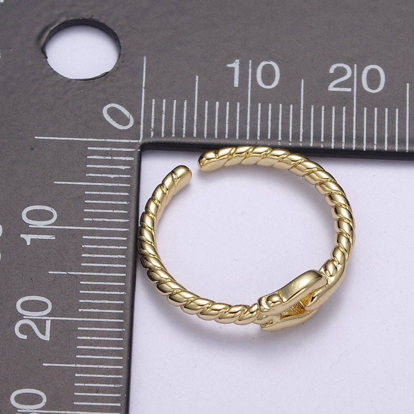 Twisted Belt Ring Band Dainty Ring