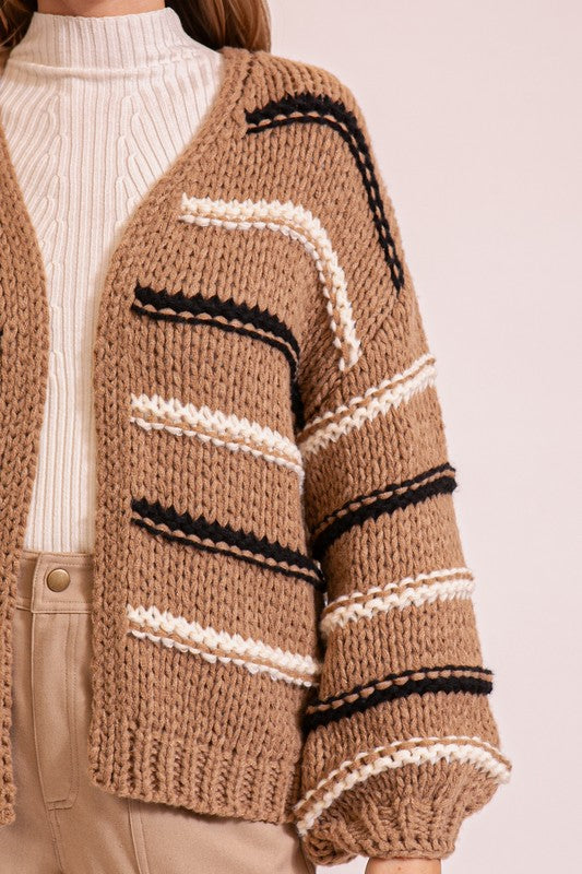 Mindy Cozy Striped Cardigan