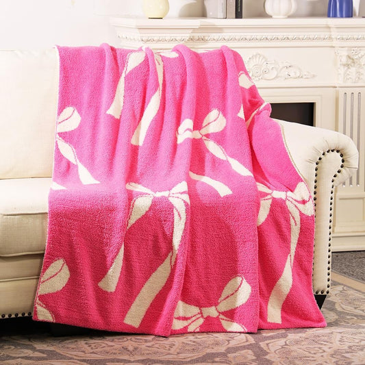 Pink Dreams Bow Cozy Blanket