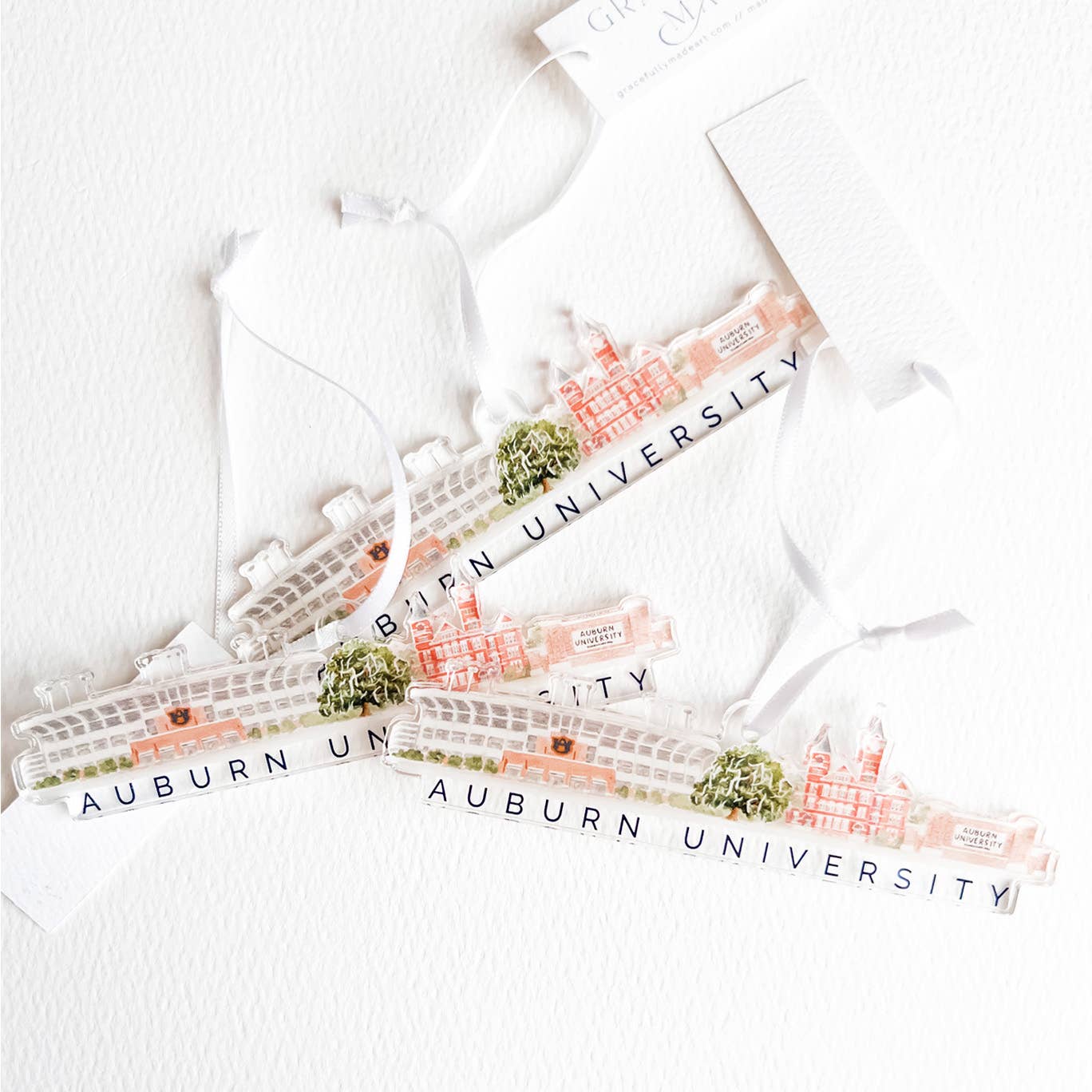 Acrylic Auburn University Ornament