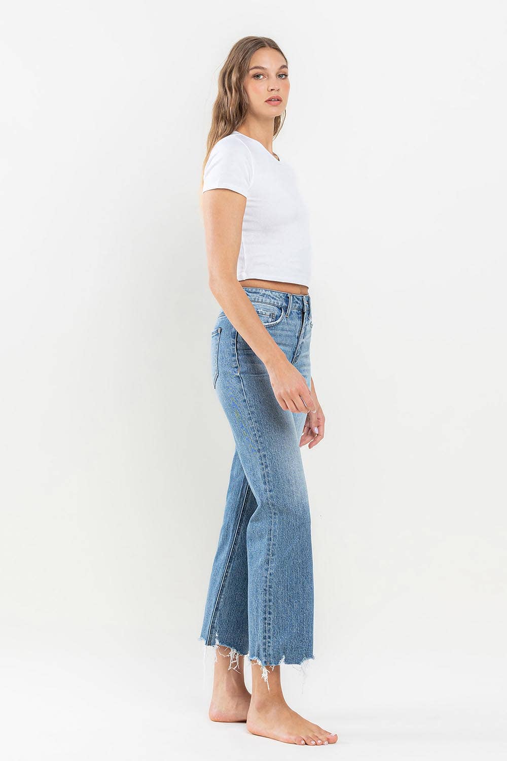 Vervet Victorious HIGH RISE CROP WIDE LEG JEAN