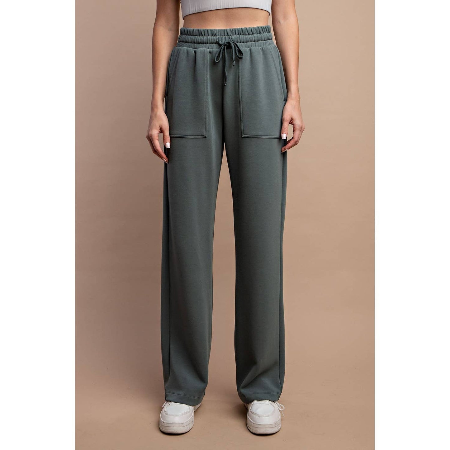 MODAL STRAIGHT LOUNGE PANTS W/ POCKETS Small-3xl