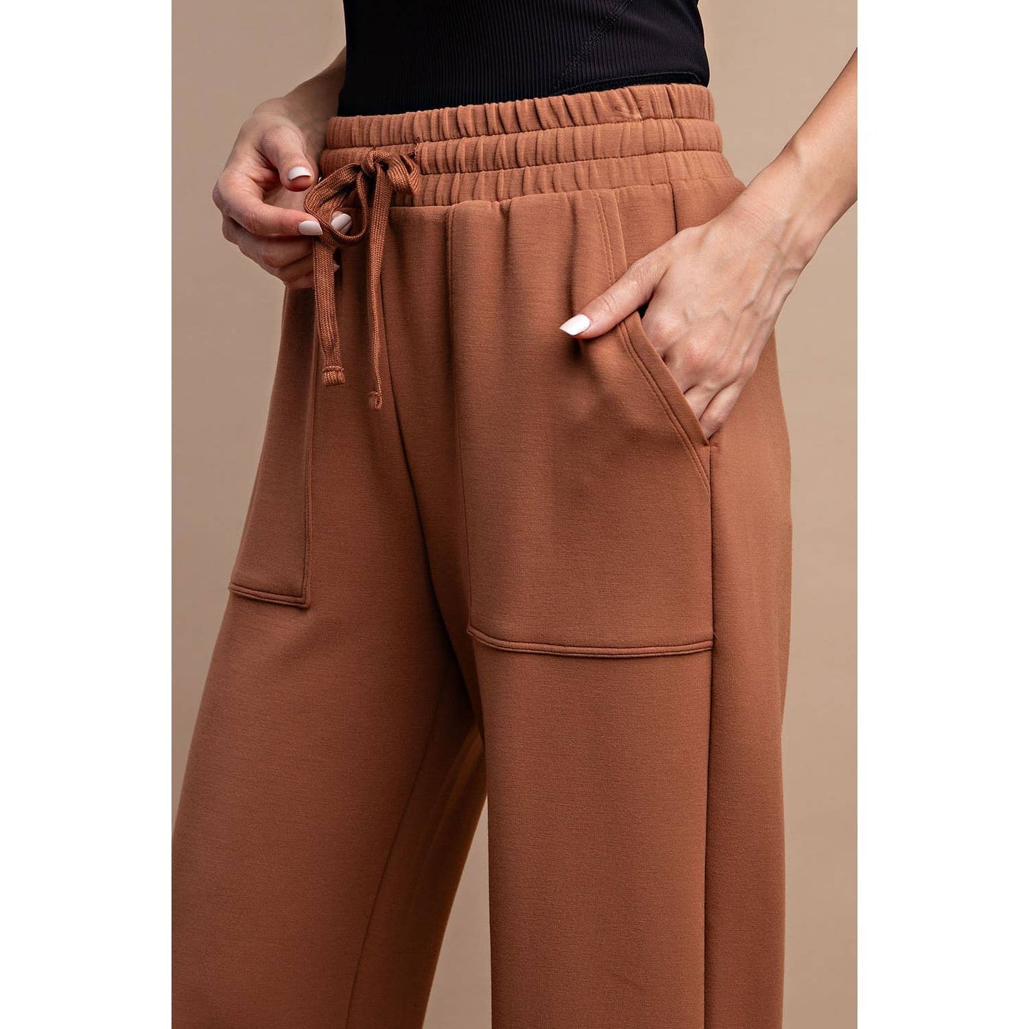 MODAL STRAIGHT LOUNGE PANTS W/ POCKETS Small-3xl