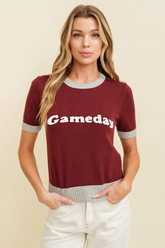 Crimson GAMEDAY SWEATER TOP GREAT FOR GAME DAY