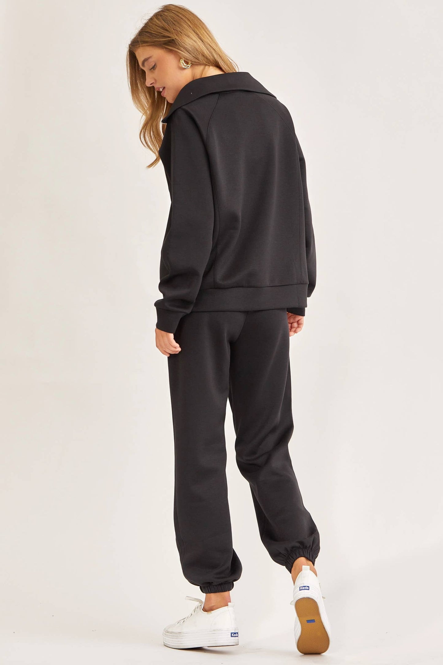 Quarter Zip Pullover + Jogger Modal  Set