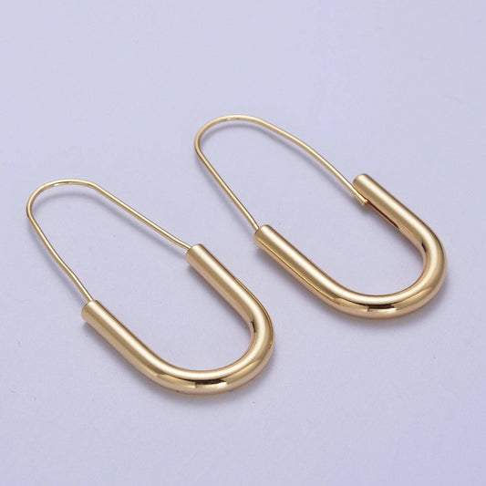 Gold Crescent Earrings