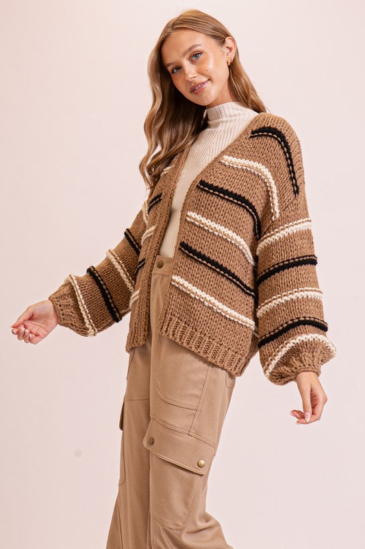 Mindy Cozy Striped Cardigan