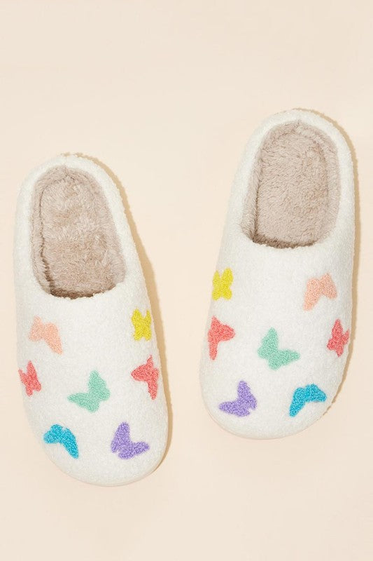 Colorful Butterflies House Slippers