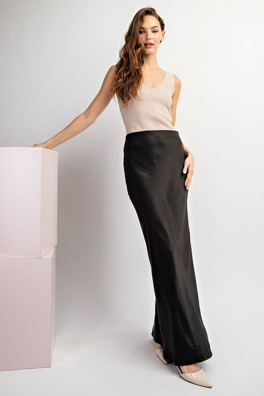 Mallory Satin Maxi Skirt