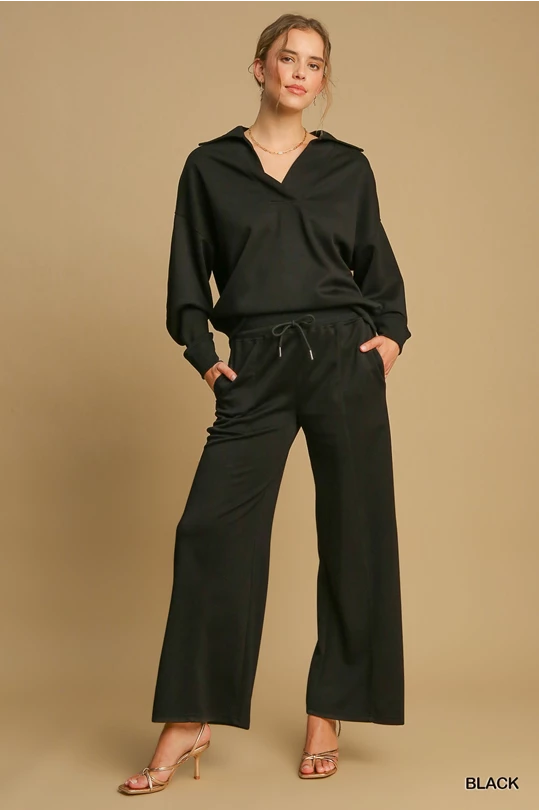 Luxeknit Collared Neck Top & Pant Set