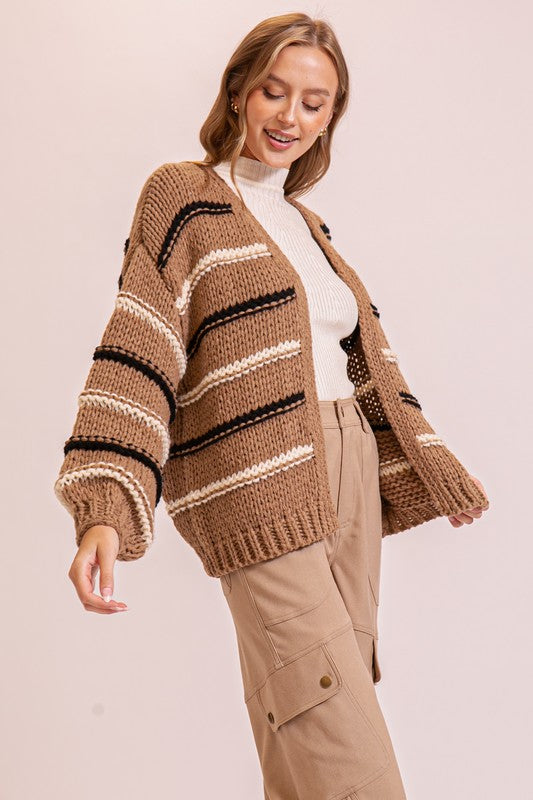 Mindy Cozy Striped Cardigan