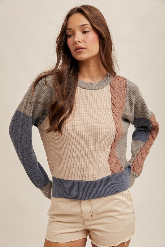 KELLI COLOR BLOCK SWEATER