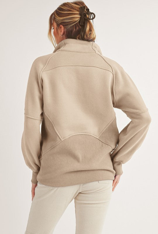 Long Dove funnel Neck Pullover (Lulu Dupe)