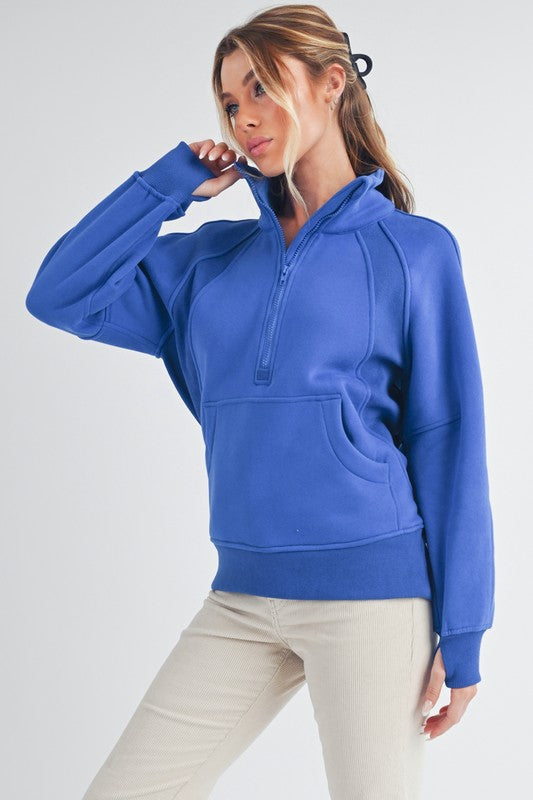 Long Dove funnel Neck Pullover (Lulu Dupe)