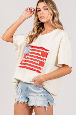 Oversized American Flag T-Shirt