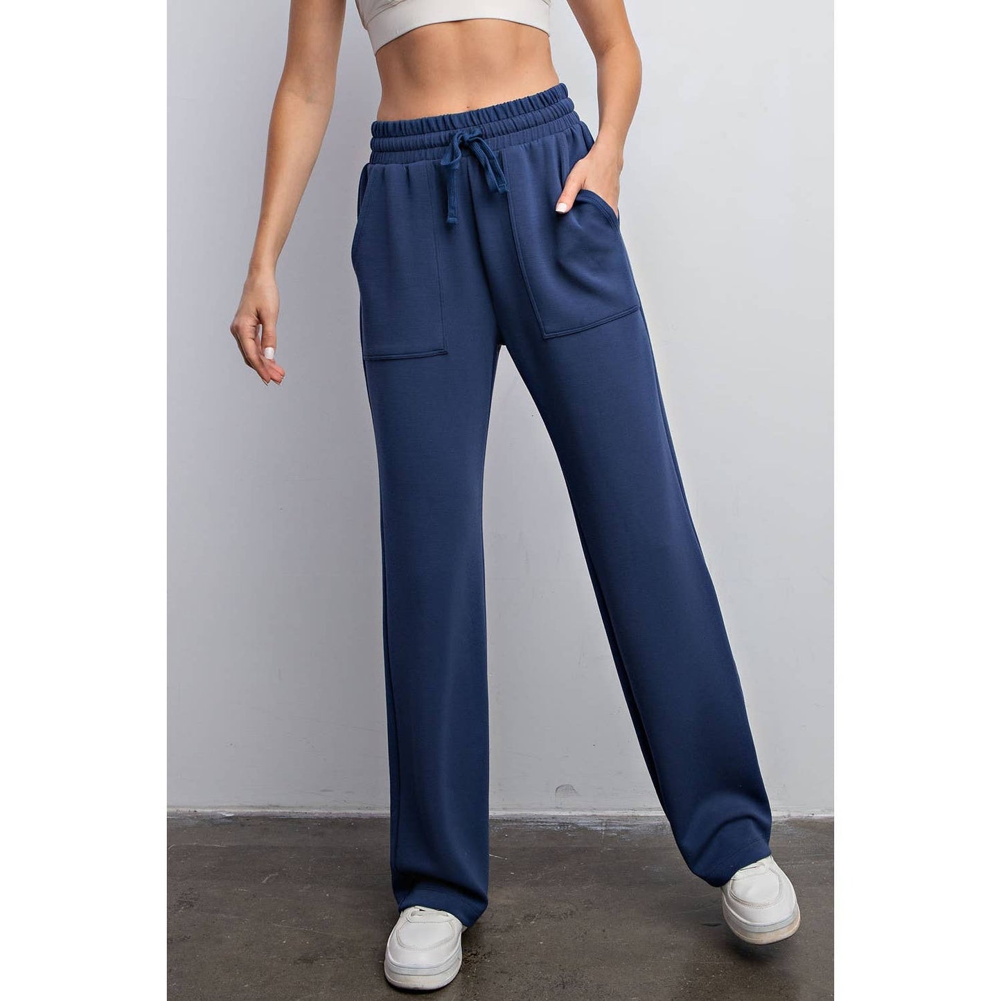 MODAL STRAIGHT LOUNGE PANTS W/ POCKETS Small-3xl