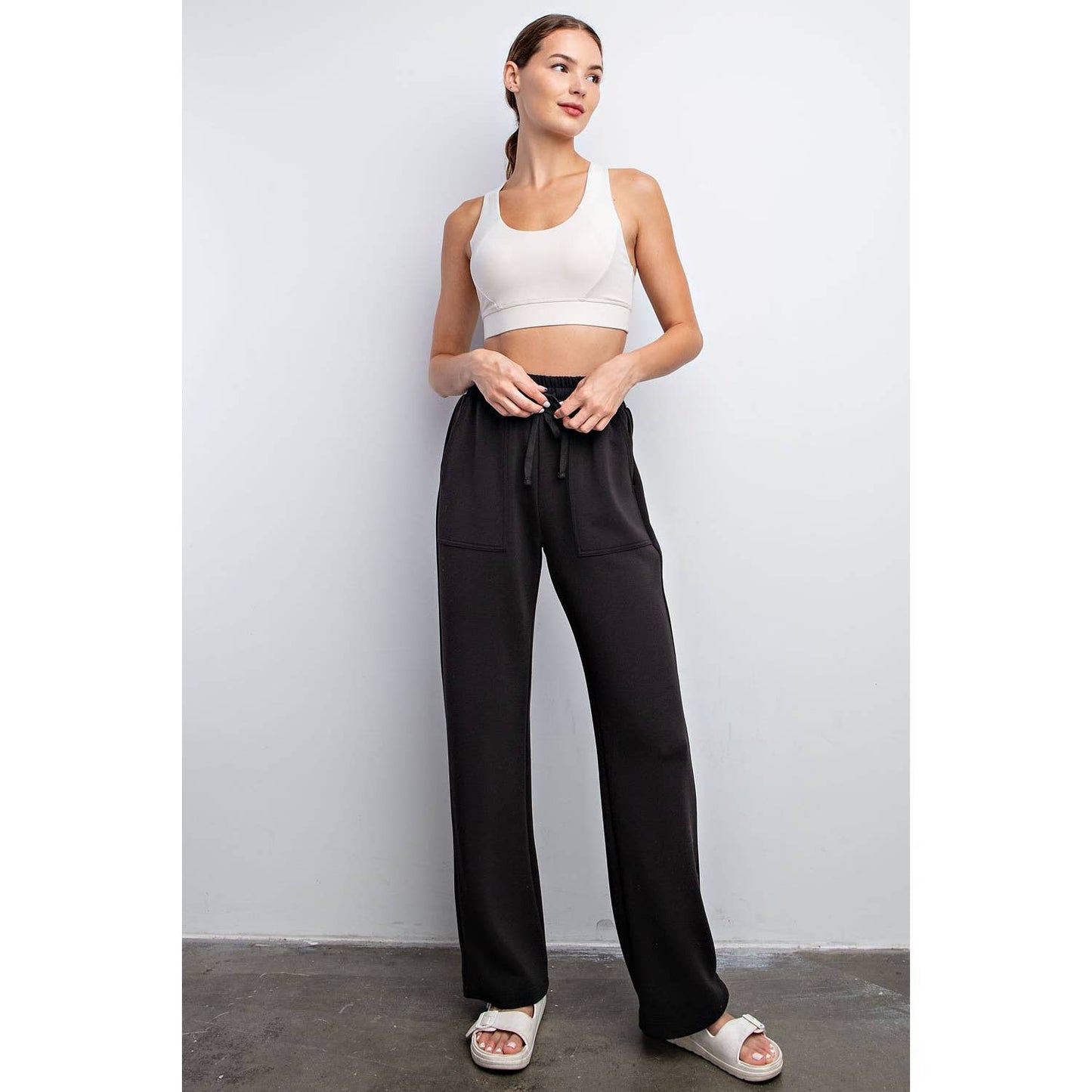 MODAL STRAIGHT LOUNGE PANTS W/ POCKETS Small-3xl