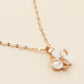Floral Shell Charm Short Necklace