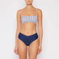 Bandeau top two piece swim - Stripe Navy