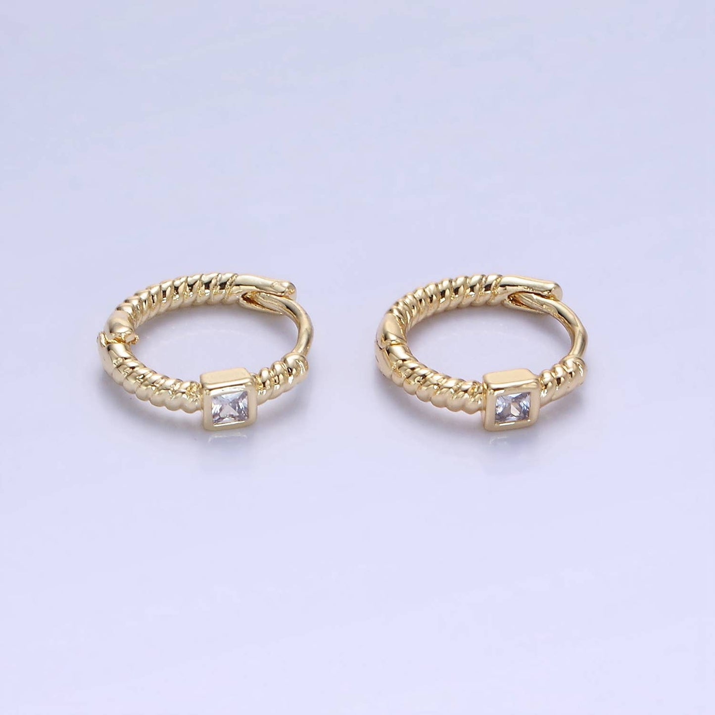 14K Gold Filled Croissant Huggie Earrings