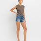 Vervet HIGH RISE ZIPPER UP DENIM SHORTS