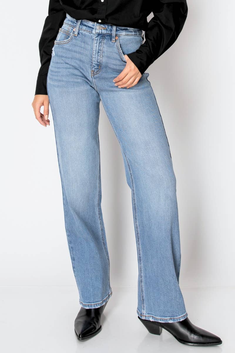 TUMMY CONTROL HIGH RISE FULL LENGTH STRAIGHT JEANS