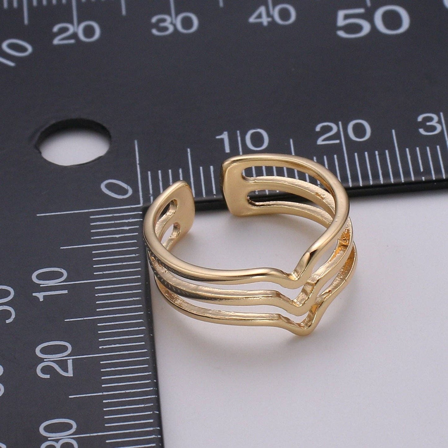 Dainty gold stacking ring set