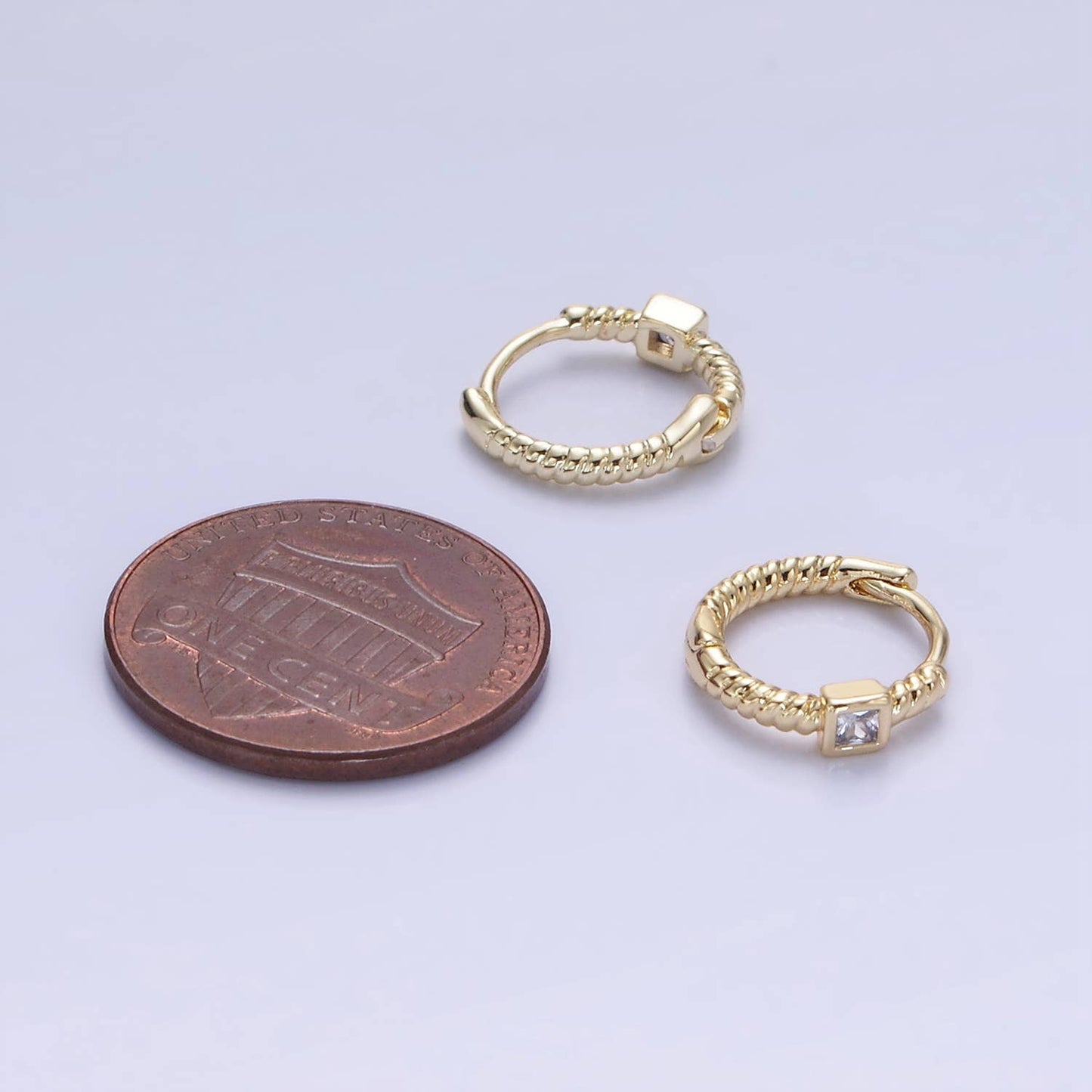 14K Gold Filled Croissant Huggie Earrings