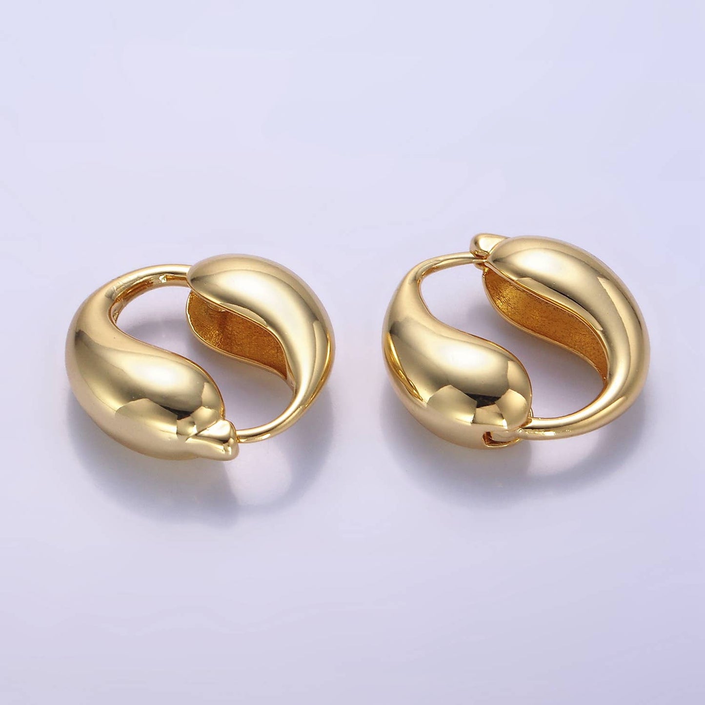 24k Gold Filled Minimalist Molten Hoop Earrings