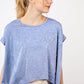 Short Sleeve Washed Comfy Knit Top