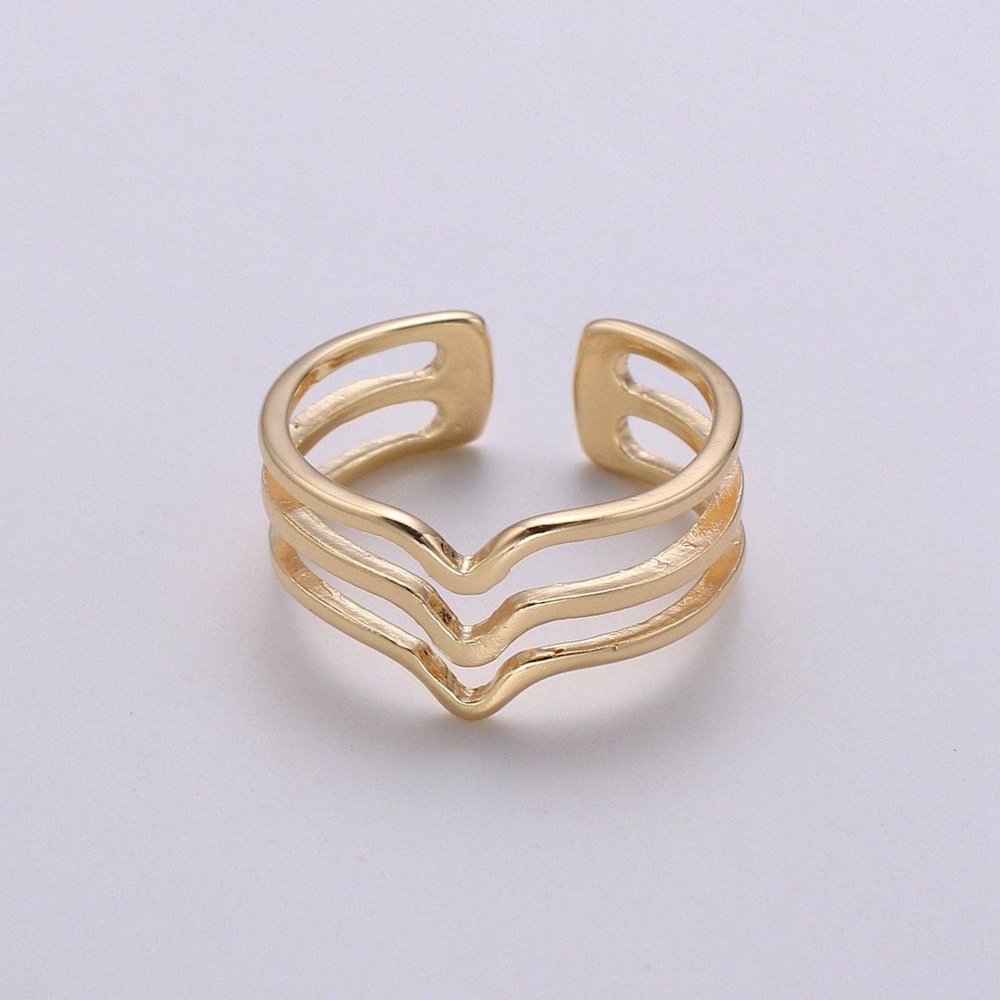 Dainty gold stacking ring set