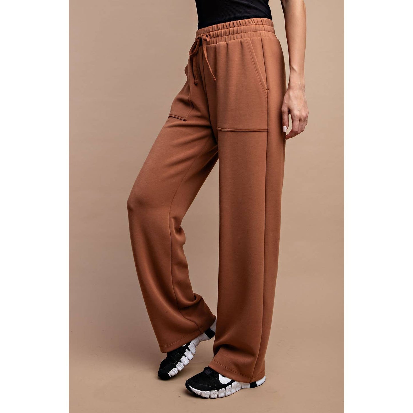 MODAL STRAIGHT LOUNGE PANTS W/ POCKETS Small-3xl