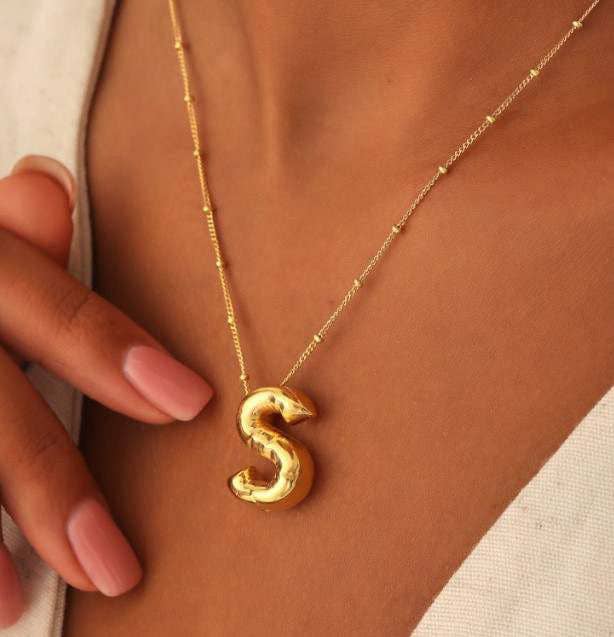 Balloon Alphabet Pendant Necklace