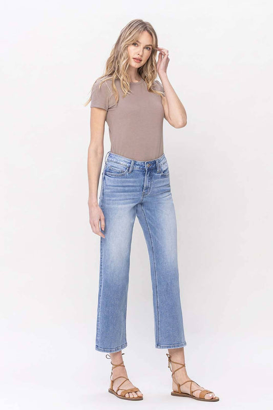 Vervet MID RISE CROP STRAIGHT JEANS